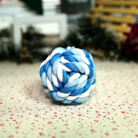 Pet Toy Cotton Rope Ball (Color: Blue)