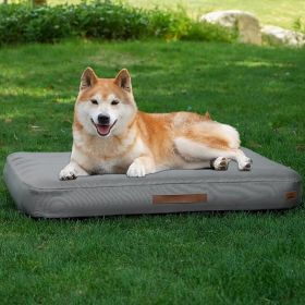 Medium Dog Outdoor Removable And Washable Inflatable Waterproof And Non-slip Dog Bed Summer Pet Travel Mat (Option: Greyxlc)